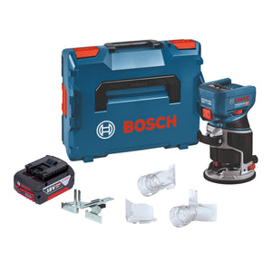 Bosch GKF 18V-8 Professional Akku Kantenfräse 18 V 8,0 mm Brushless + 1x Akku 4,0 Ah + L-Boxx - ohne Ladegerät