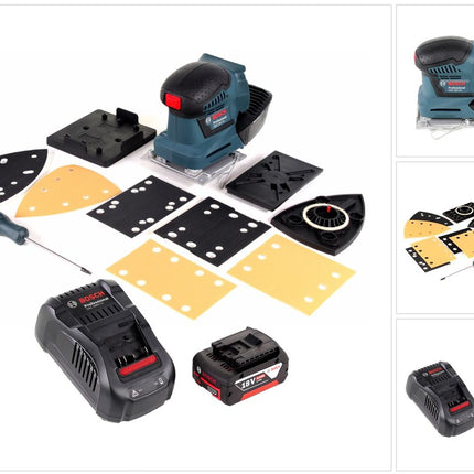 Bosch GSS 18 V-10 Akku Schwingschleifer 18 V Li-Ion Professional + Zubehör + 1 x 6,0 Ah Akku + Ladegerät - Toolbrothers