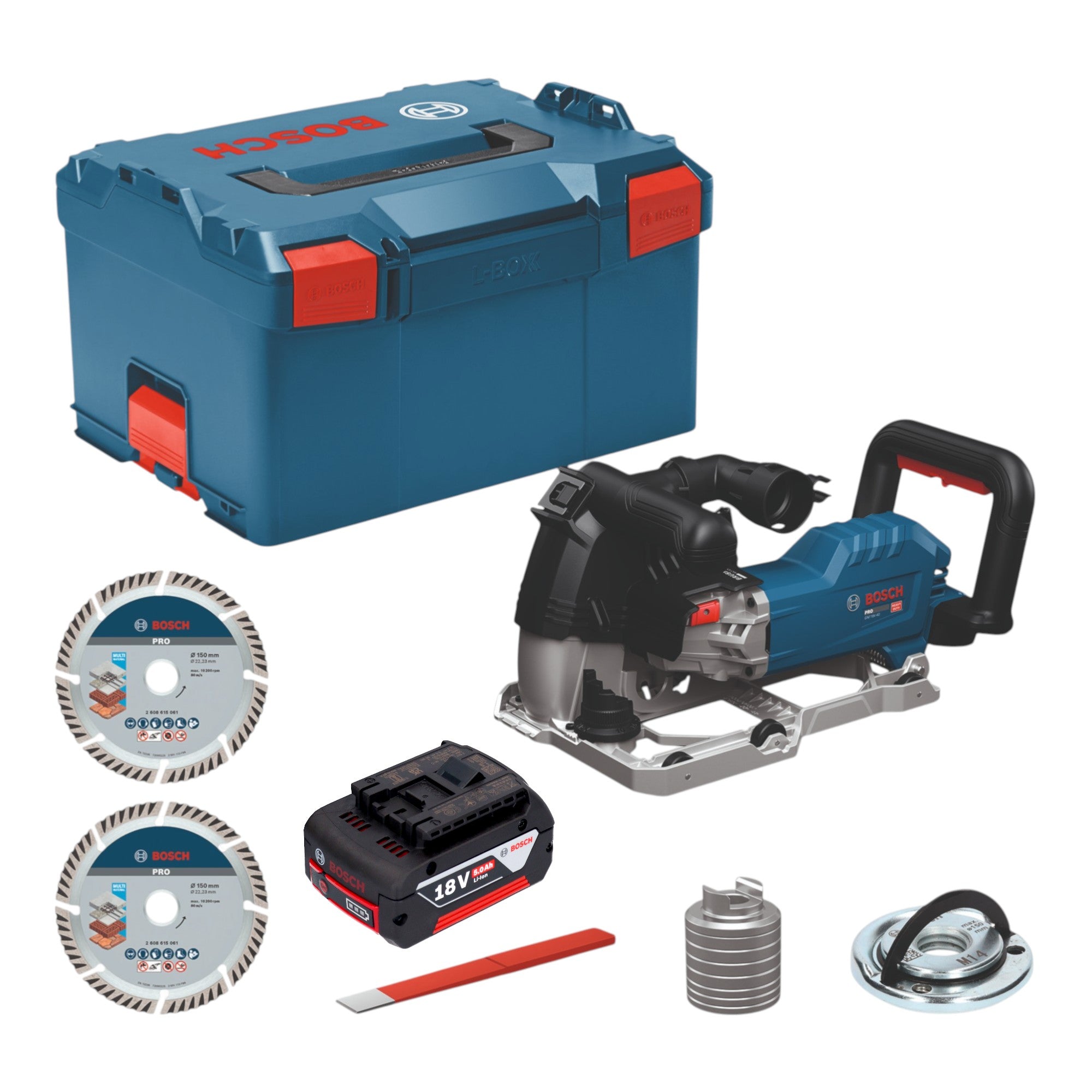 Bosch GNF 18V 40 Akku Mauernutfraese 18 V 40 mm Brushless 1x Akku 5 0 Ah L Boxx ohne Ladegeraet 0 - toolbrothers