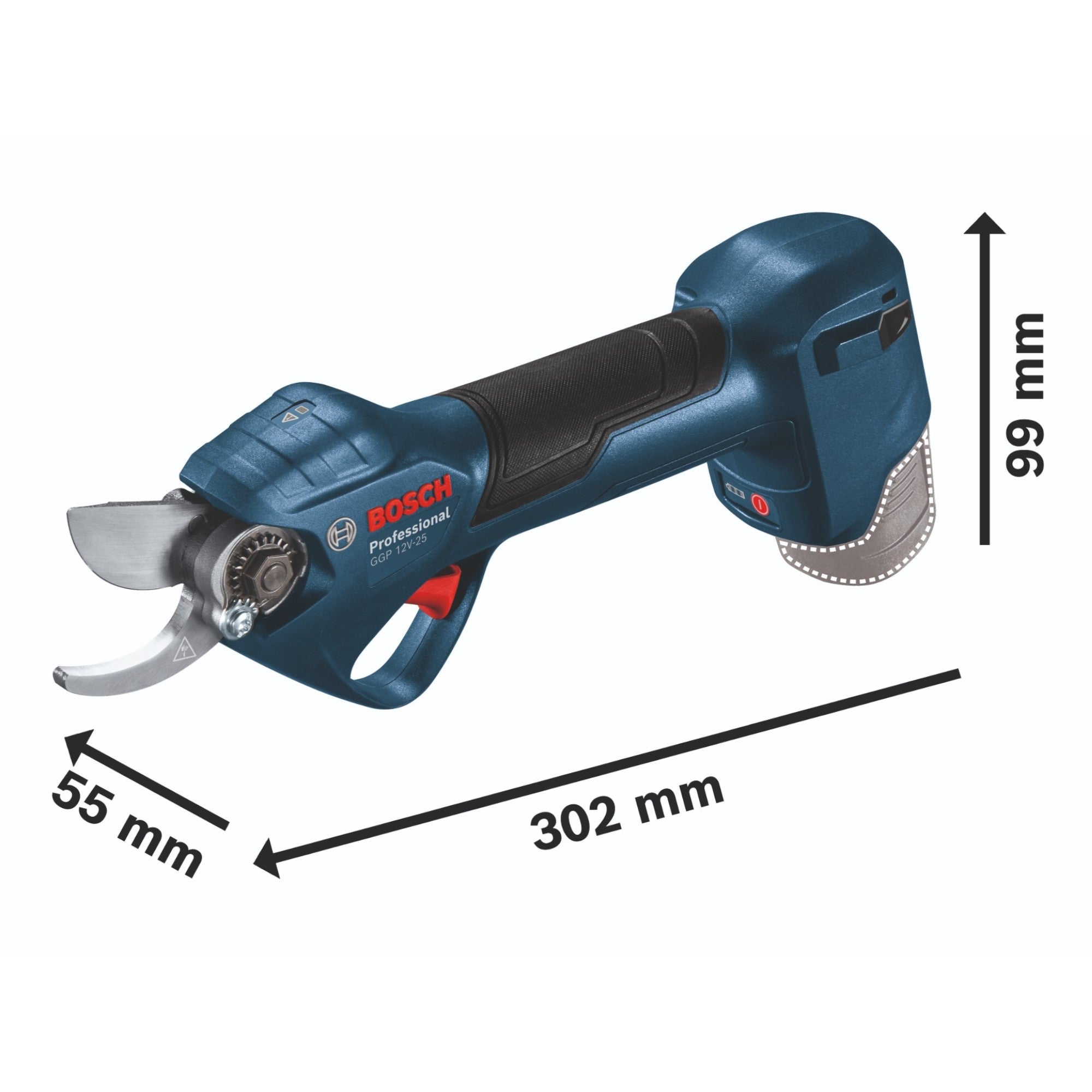 Bosch GGP 12V 25 Akku Gartenschere 12 V 25 mm Brushless 1x Akku 2 0 Ah Ladegeraet 4 - toolbrothers