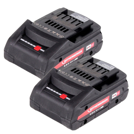 Rothenberger RO BP18/4 Li-HD Akkus - 18V / 4,0 Ah 2 Stück ( 1000002548 ) - Toolbrothers