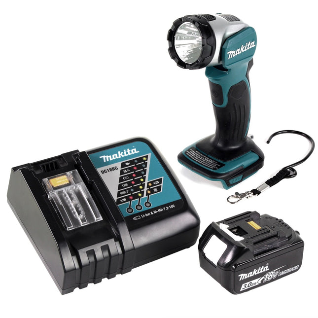 Makita DML 802 RF1 Akku Lampe 18 V Li-Ion für 14,4 und 18 V Akku + 1 x 3,0 Ah Akku + Ladegerät - Toolbrothers
