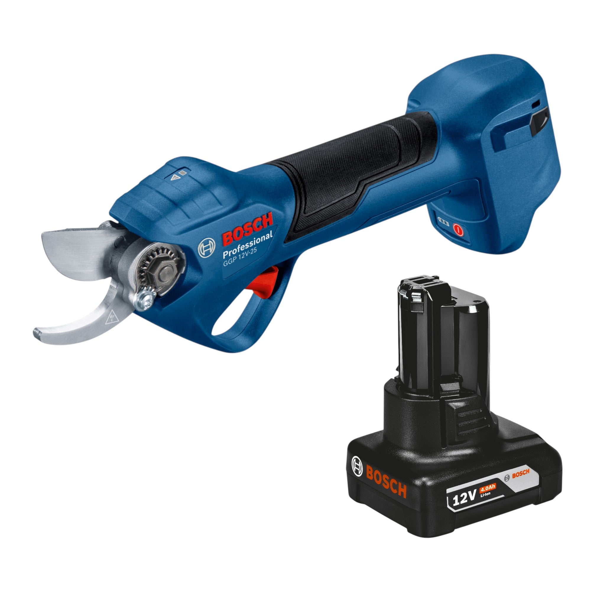 Bosch GGP 12V 25 Akku Gartenschere 12 V 25 mm Brushless 1x Akku 4 0 Ah ohne Ladegeraet 0 - toolbrothers