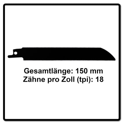 Komet Säbelsägeblatt METAL 150mm 18tpi 5 Stk. ( 501.009 ) HSS-Bi-Metall - Toolbrothers