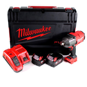 Milwaukee M18 FHIWF12-502X Akku Schlagschrauber 1/2" 18 V 1356 Nm ( 4933459696 ) + 2x Akkus 5,0 Ah + Ladegerät + HD Box