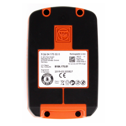Fein Akku Set 18V mit 2x 6,0Ah Akku ( 2x 92604175020 ) mit LED Anzeige - Toolbrothers