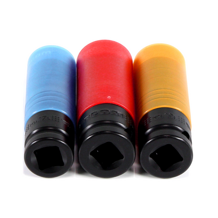 Facom NS.1600 F 1/2" Druckluft Schlagschrauber Set mit Facom NSI.3L 1/2¨ Impact Schlag Steckschlüssel Satz  3 tlg. - Toolbrothers