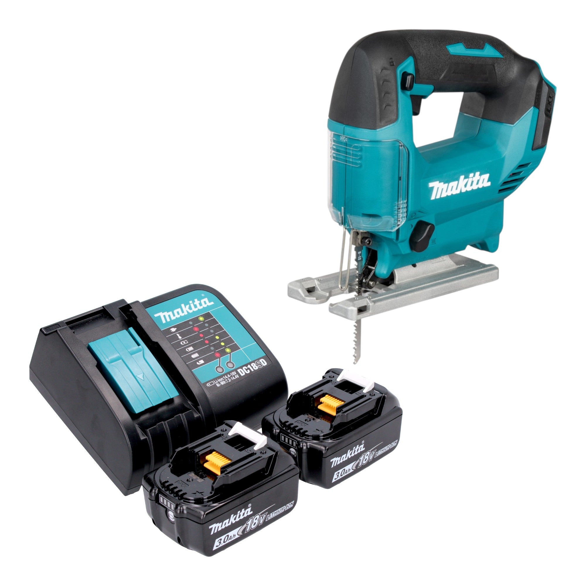 Makita DJV 186 SF Akku Pendelhubstichsaege 18 V 2x Akku 3 0 Ah Ladegeraet 0 - toolbrothers
