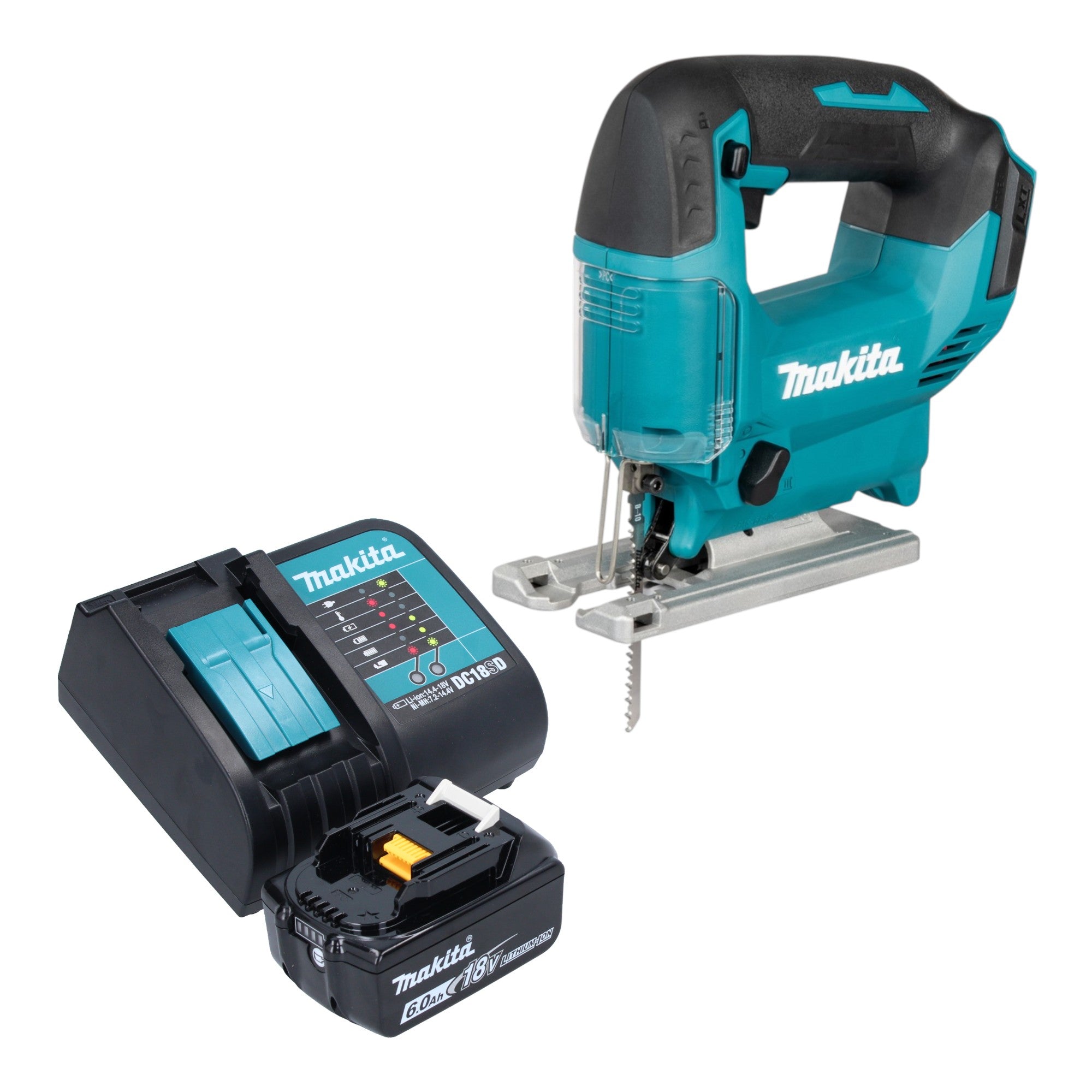 Makita DJV 186 SG1 Akku Pendelhubstichsaege 18 V 1x Akku 6 0 Ah Ladegeraet 0 - toolbrothers