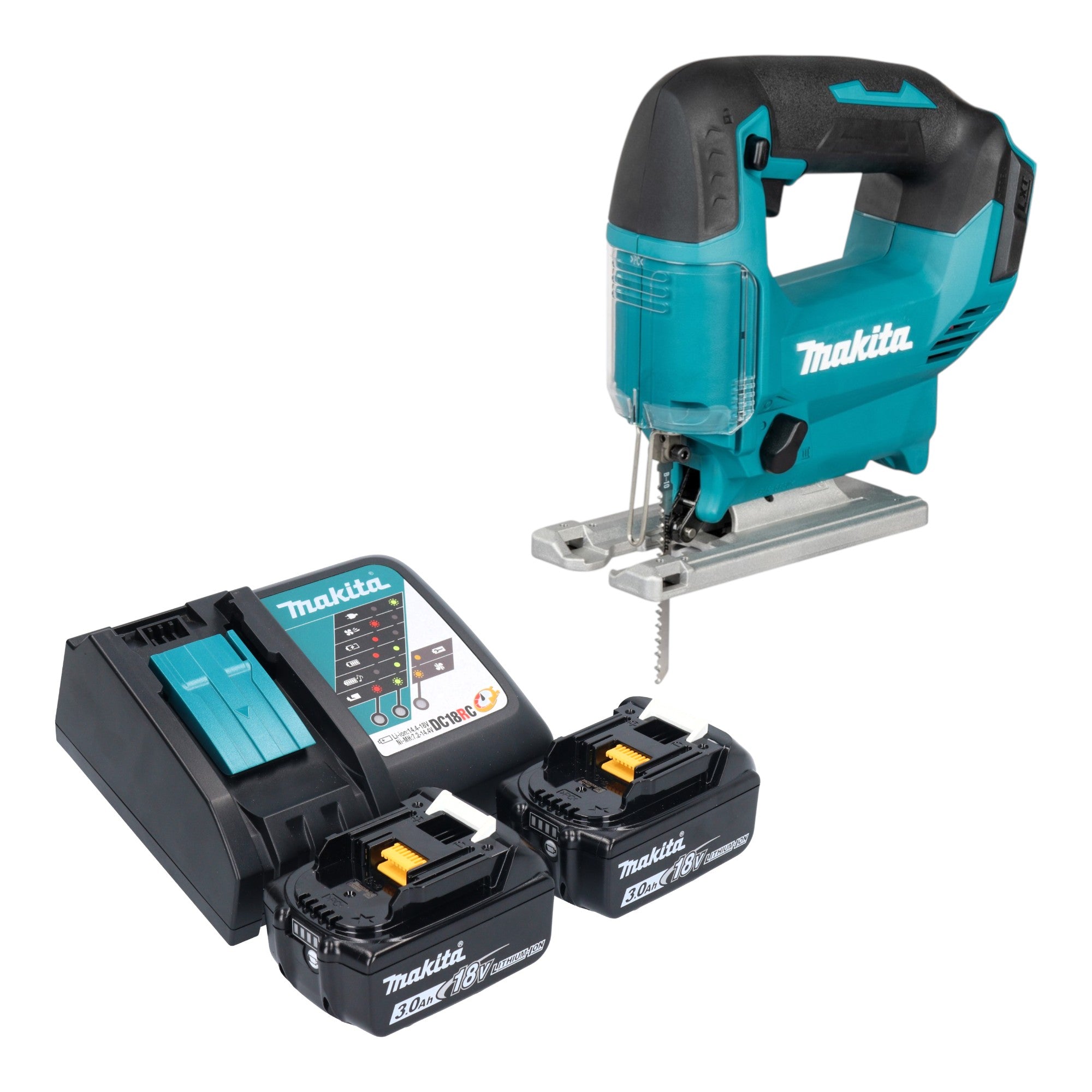 Makita DJV 186 RF Akku Pendelhubstichsaege 18 V 2x Akku 3 0 Ah Ladegeraet 0 - toolbrothers