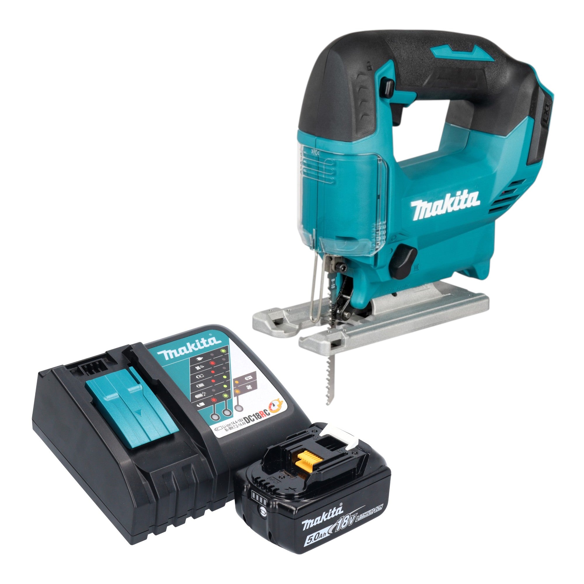 Makita DJV 186 RT1 Akku Pendelhubstichsaege 18 V 1x Akku 5 0 Ah Ladegeraet 0 - toolbrothers