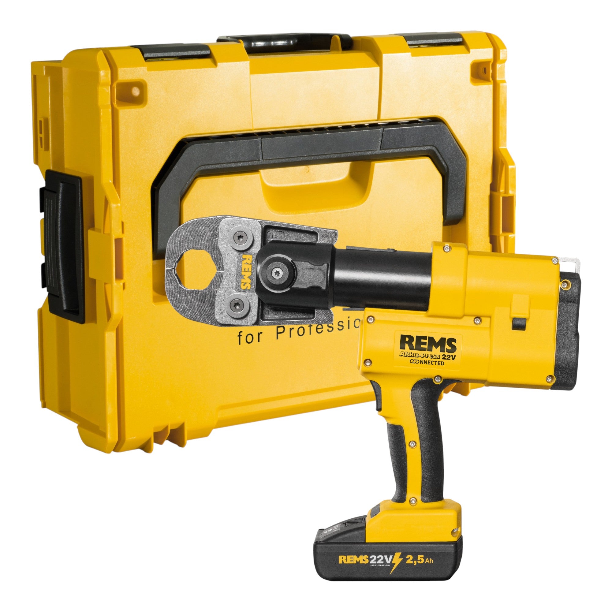 REMS 22V Connected Basic Pack Akku Radialpresse 22 V 32 kN 576015 R220 Brushless 1x Akku 2 5 Ah Ladegeraet L Boxx 0 - toolbrothers