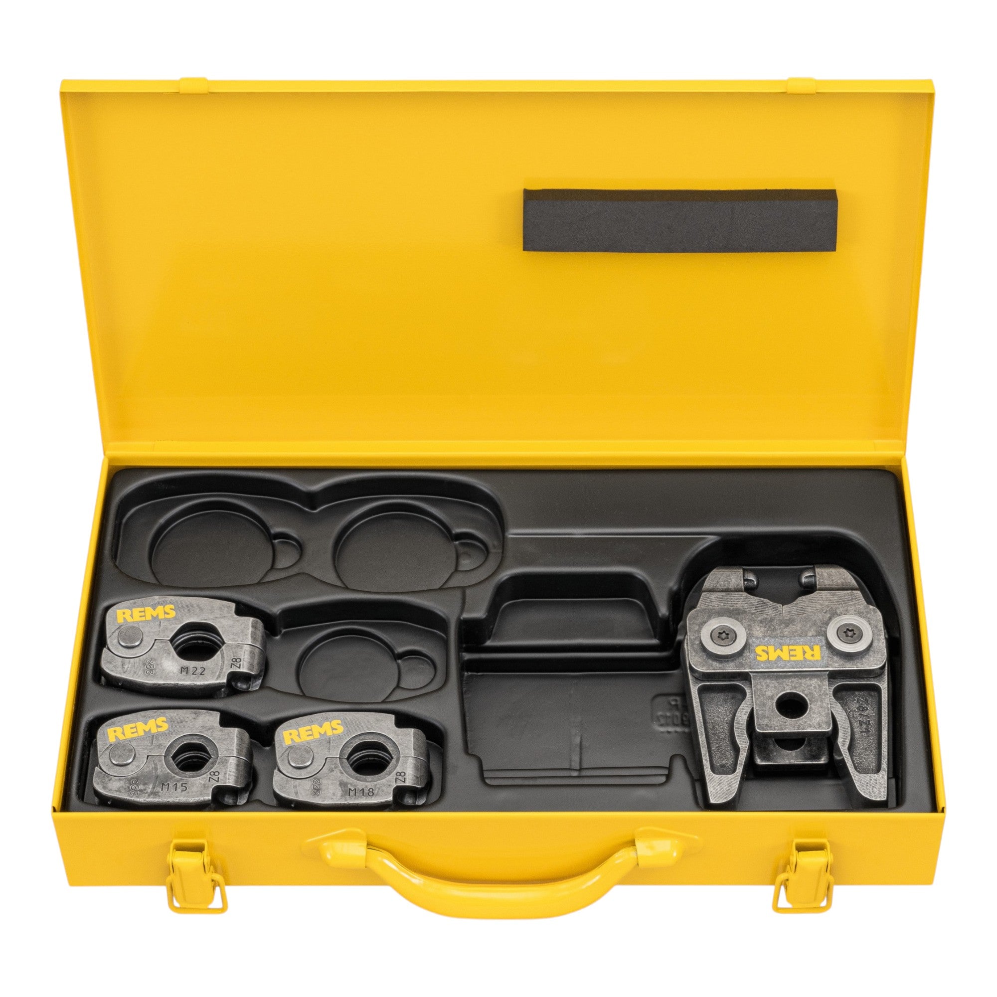 REMS S Set M 15 18 22 Z8 Pressring Set 4 tlg im Stahlblechkasten 574615 R  0 - toolbrothers