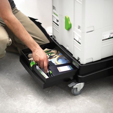 Festool SYS-Roll 100 Transportwagen ( 498660 ) für Systainer inkl. Sicherheitsgurt, extra große Räder (Ø 200 mm)