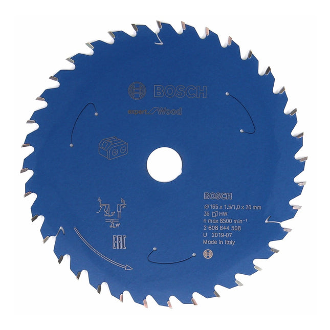 Bosch Kreissägeblatt Expert for Wood 165 x 1,0 x 20 mm 36 Zähne für Holz ( 2608644508 ) - Toolbrothers
