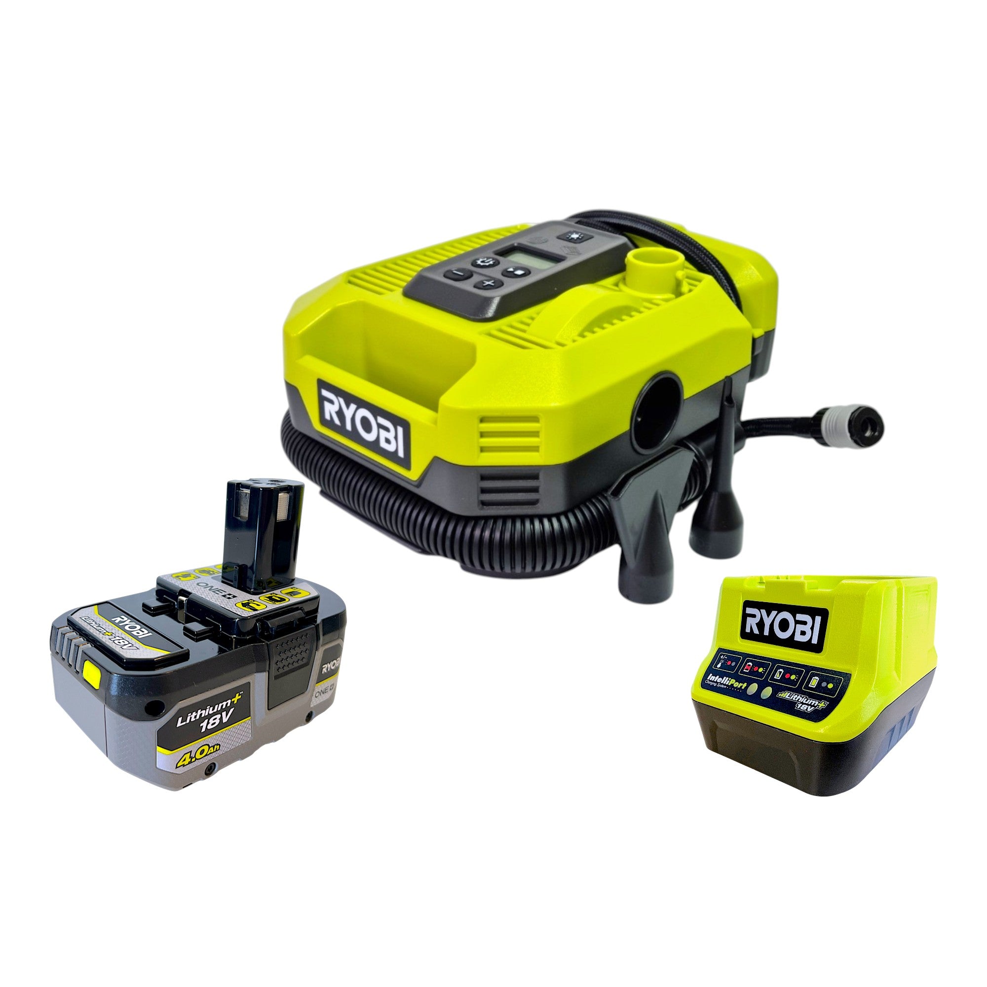 RYOBI RMI18 0 Akku Multi Kompressor 18 V 11 bar 1x Akku 4 0 Ah Ladegeraet 0 - toolbrothers