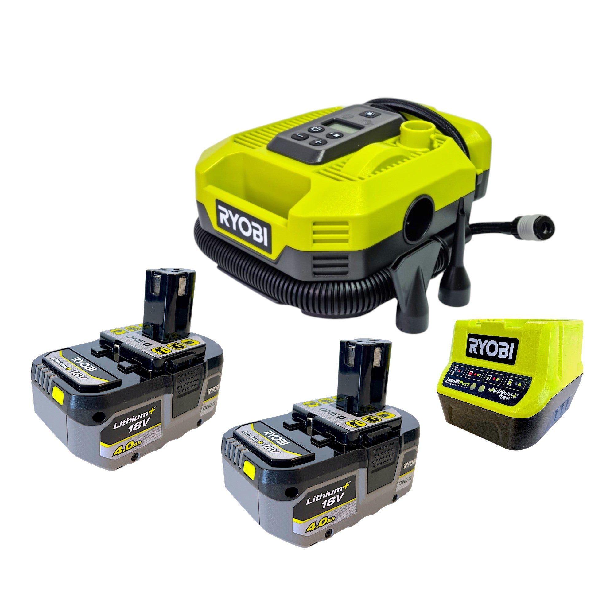 RYOBI RMI18 0 Akku Multi Kompressor 18 V 11 bar 2x Akku 4 0 Ah Ladegeraet 0 - toolbrothers