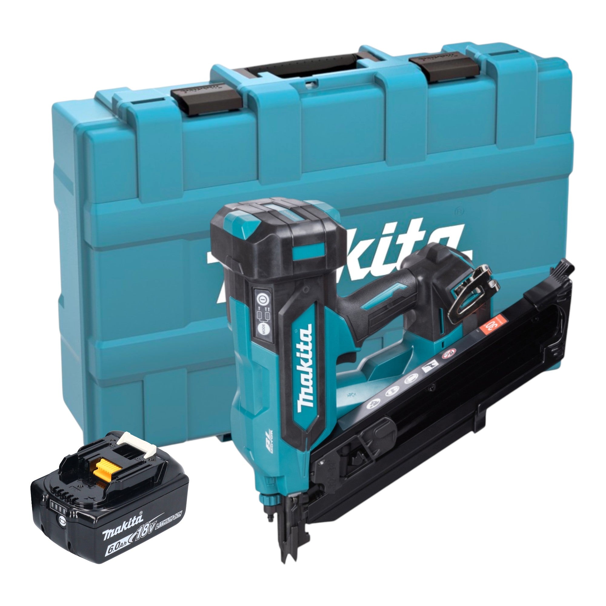 Makita DBN 900 G1K Akku Streifennagler 18 V 50 90 mm Brushless 1x Akku 6 0 Ah Koffer ohne Ladegeraet 0 - toolbrothers