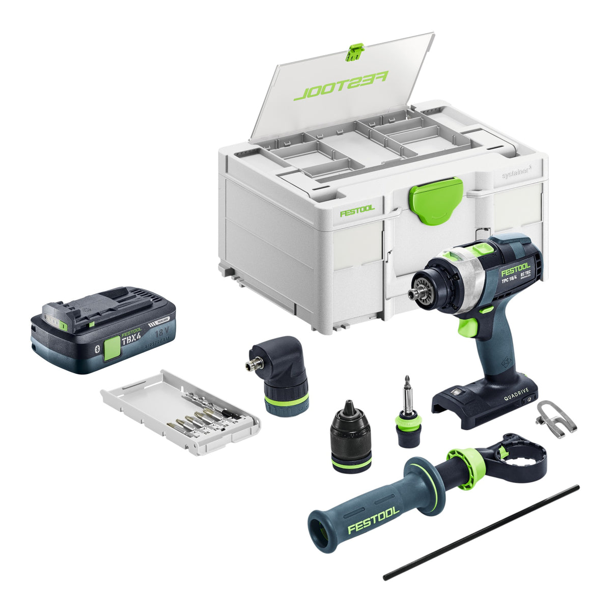 Festool TPC 18/4-Basic-Set Akku Schlagbohrschrauber 18 V 75 Nm Brushless + 1x Akku 4,0 Ah + Systainer - ohne Ladegerät