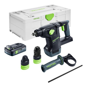 Festool KHC 18 EB-Basic Akku Kombihammer 18 V 2,6 J SDS-Plus Brushless + 1x Akku 4,0 Ah + Systainer - ohne Ladegerät
