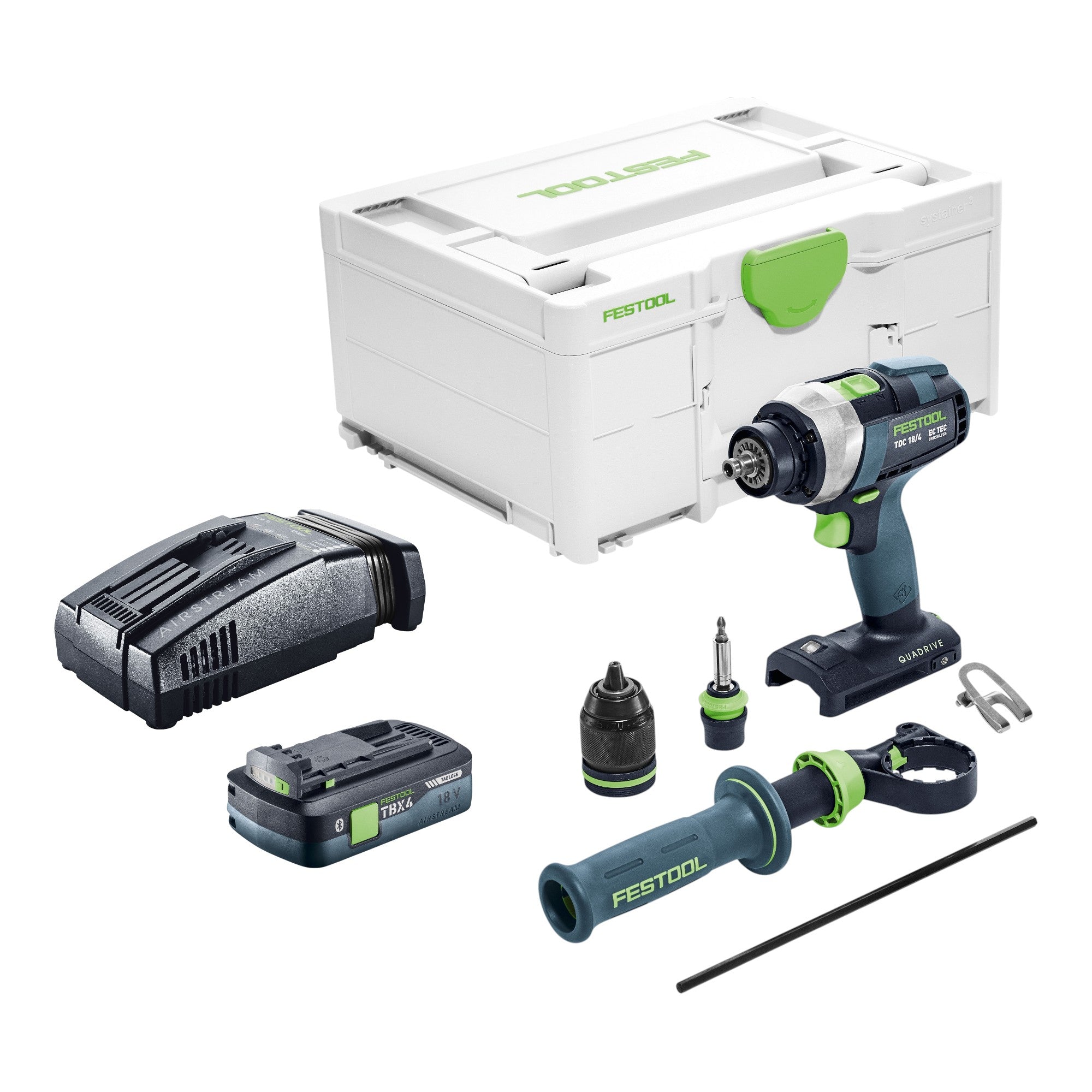 Festool TDC 18 4 Basic Akku Bohrschrauber 18 V 75 Nm Brushless 1x Akku 4 0 Ah Schnellladegeraet Systainer 0 - toolbrothers
