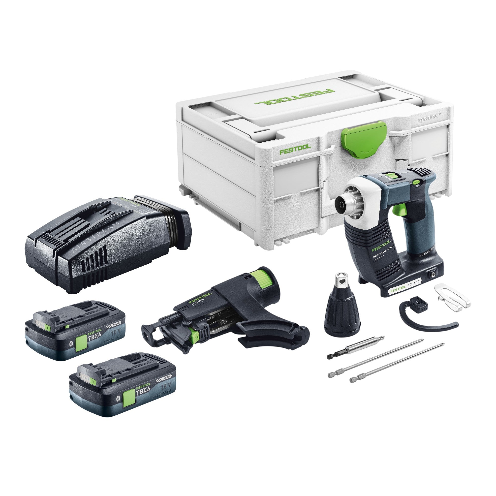 Festool DWC 18 2500 Basic Akku Bauschrauber 18 V 18 Nm Brushless 2x Akku 4 0 Ah Schnellladegeraet Systainer 0 - toolbrothers