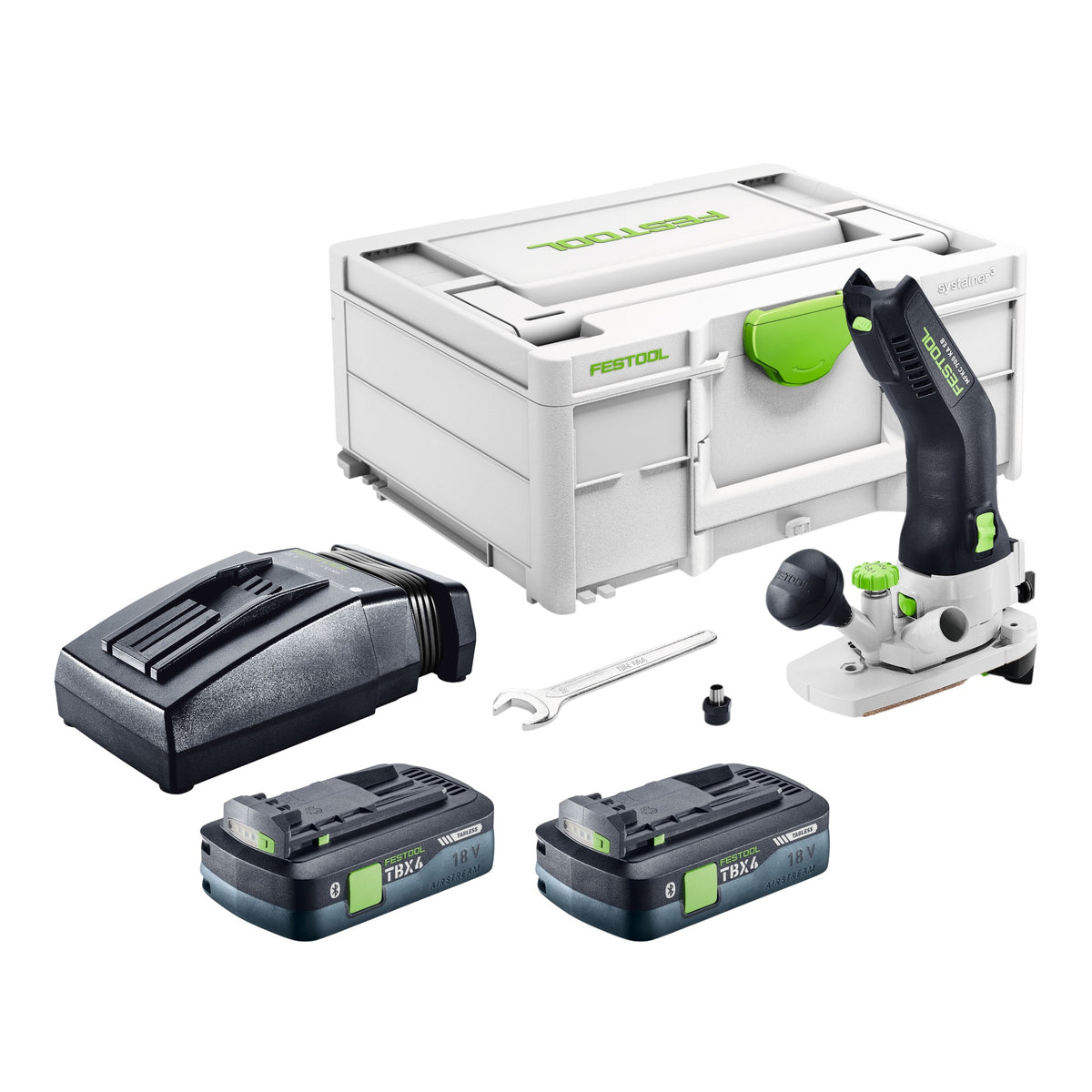 Festool MFKC 700 KA EB-Basic Akku Modul Kantenfräse 18 V 8 mm Brushless + 2x Akku 4,0 Ah + Ladegerät + Systainer