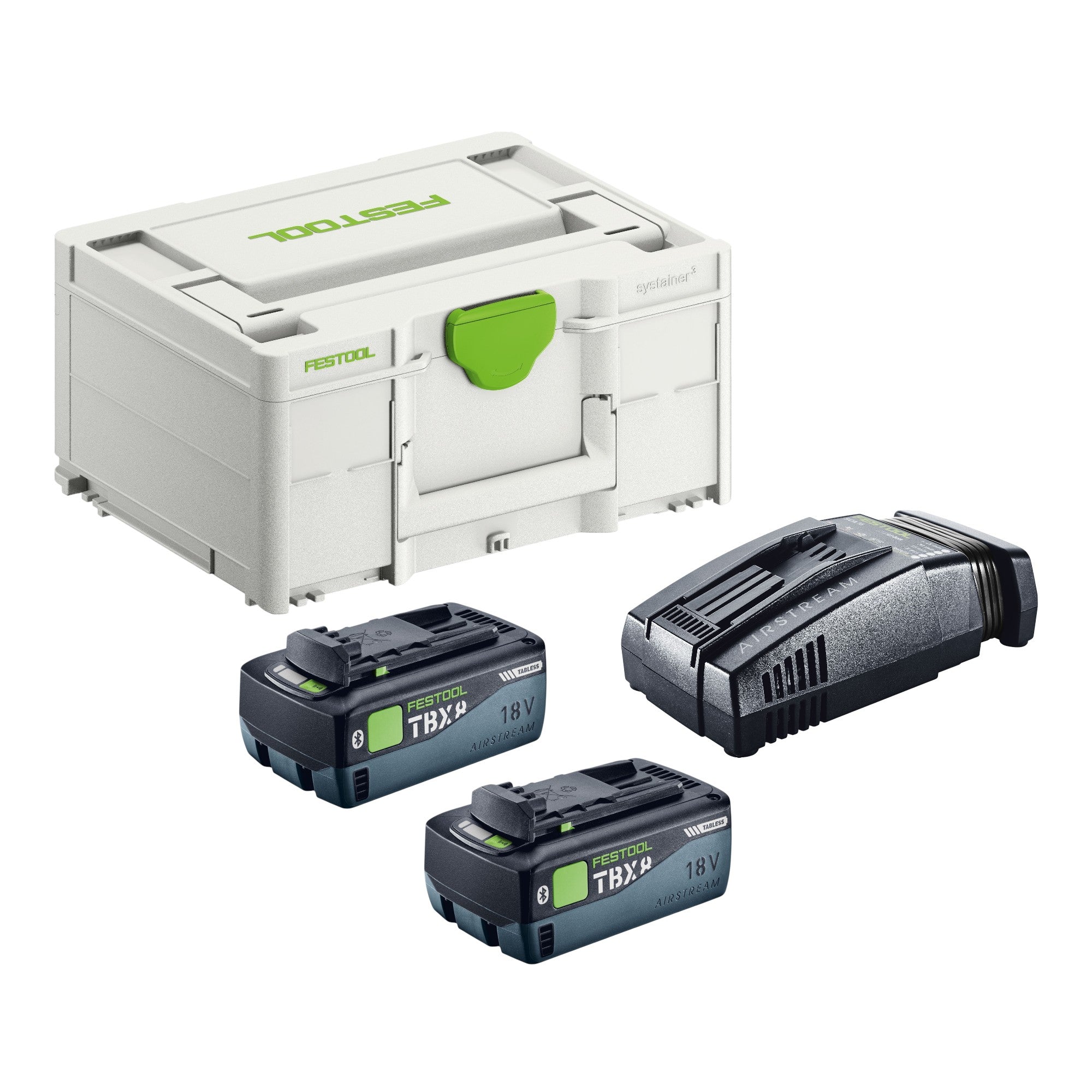 Festool SYS 18V 2xTBX8 SCA16 Energie Set 578814 mit 2x BP 18 TBX 8 ASI Akku 18 V 8 0 Ah SCA 16 Ladegeraet Systainer 0 - toolbrothers