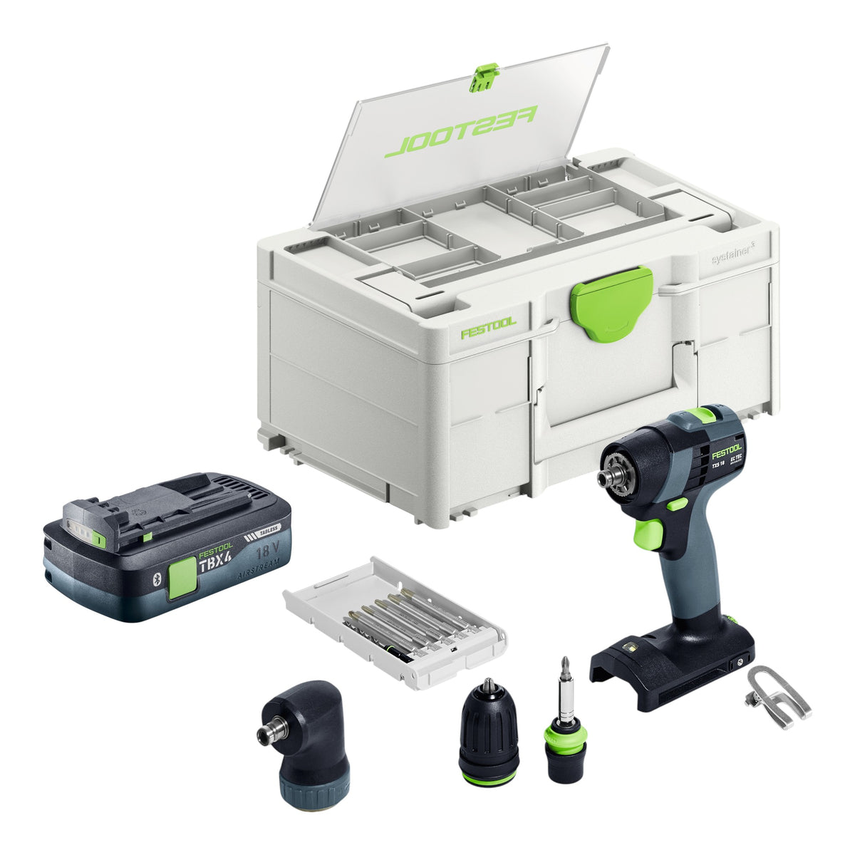 Festool TXS 18-Basic-Set Akku Bohrschrauber 18 V 40 Nm Brushless + 1x Akku 4,0 Ah + Systainer - ohne Ladegerät