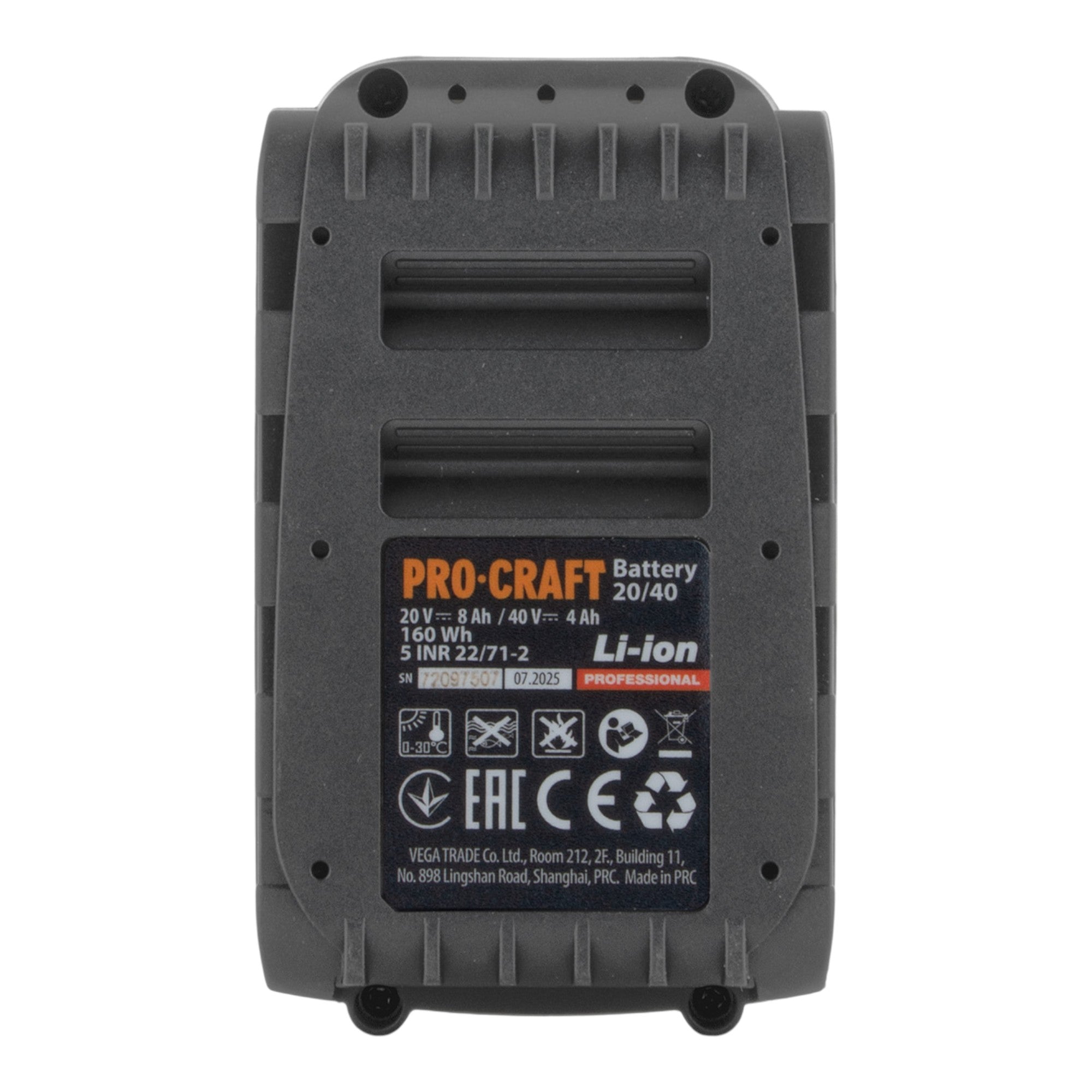 Procraft 20 40 Akku 20 40 V 8 0 4 0 Ah Li Ion mit Ladestandanzeige 4 - toolbrothers