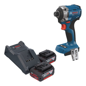 Bosch GDR 18V-215 Professional Akku Drehschlagschrauber 18 V 215 Nm 1/4" Brushless + 2x Akku 4,0 Ah + Ladegerät