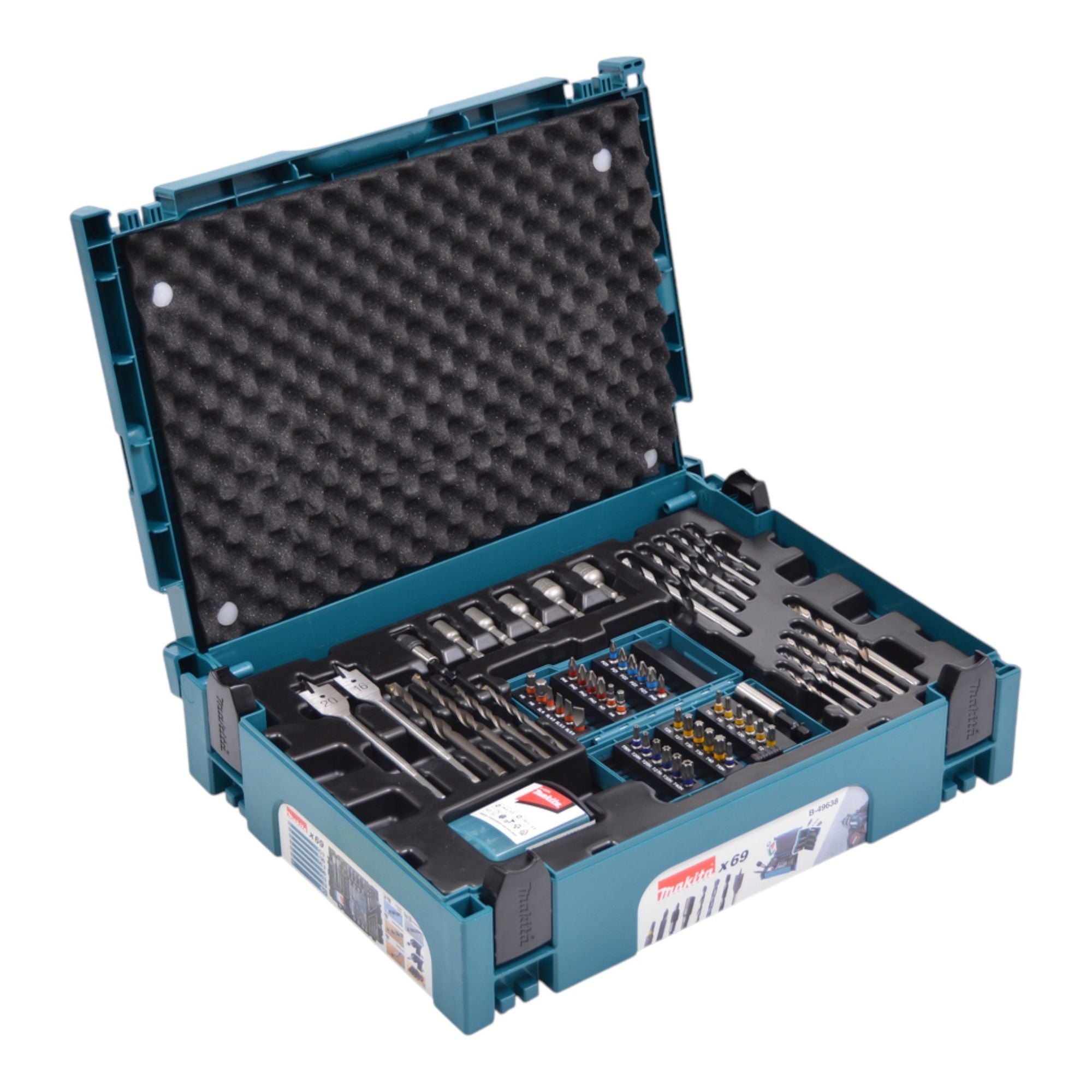 Makita B 49638 Bit und Bohrer Set 69 teilig Makpac fuer Holz und Metall 0 - toolbrothers