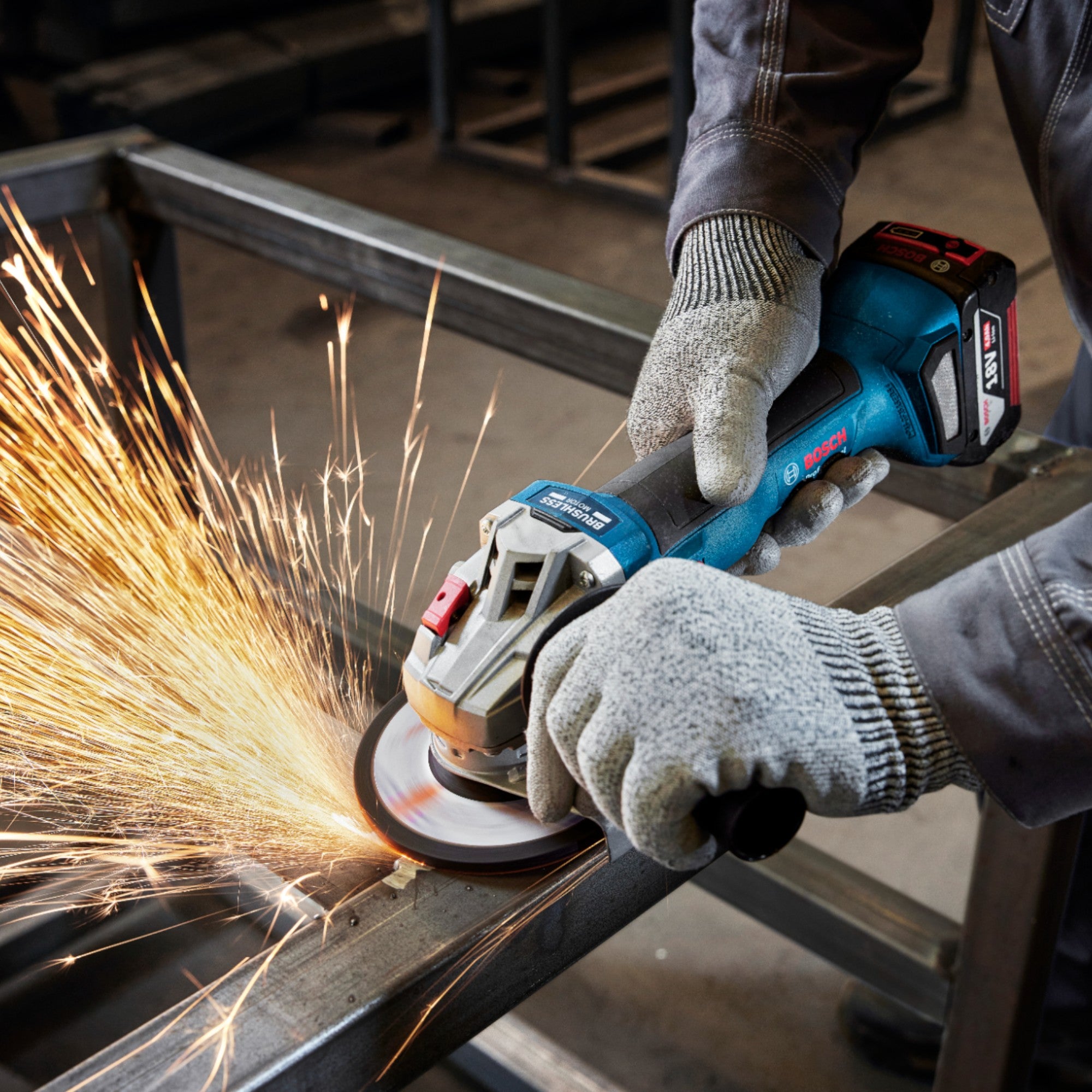 Bosch GWS 18V 8 Professional Akku Winkelschleifer 18 V 125 mm Brushless 1x Akku 5 0 Ah ohne Ladegeraet 4 - toolbrothers
