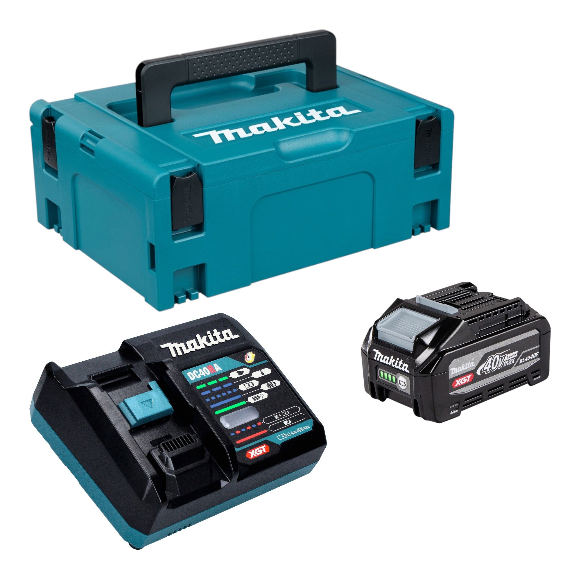 Makita Power Source Kit 1x BL 4040 F Akku 40 V max 4 0 Ah XGT 1910N6 8 DC 40 RA Ladegeraet 191E07 8 Makpac 0 - toolbrothers