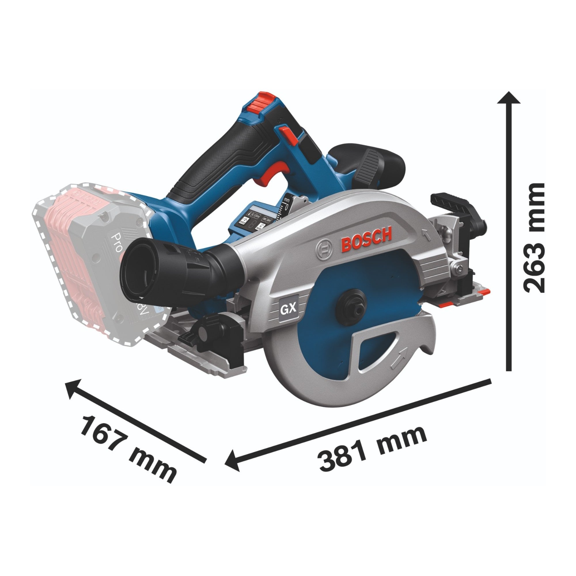 Bosch GKS 18V 57 2 GX Professional Akku Kreissaege 18 V 165 mm Brushless 2x Akku 5 0 Ah Ladegeraet L Boxx 4 - toolbrothers