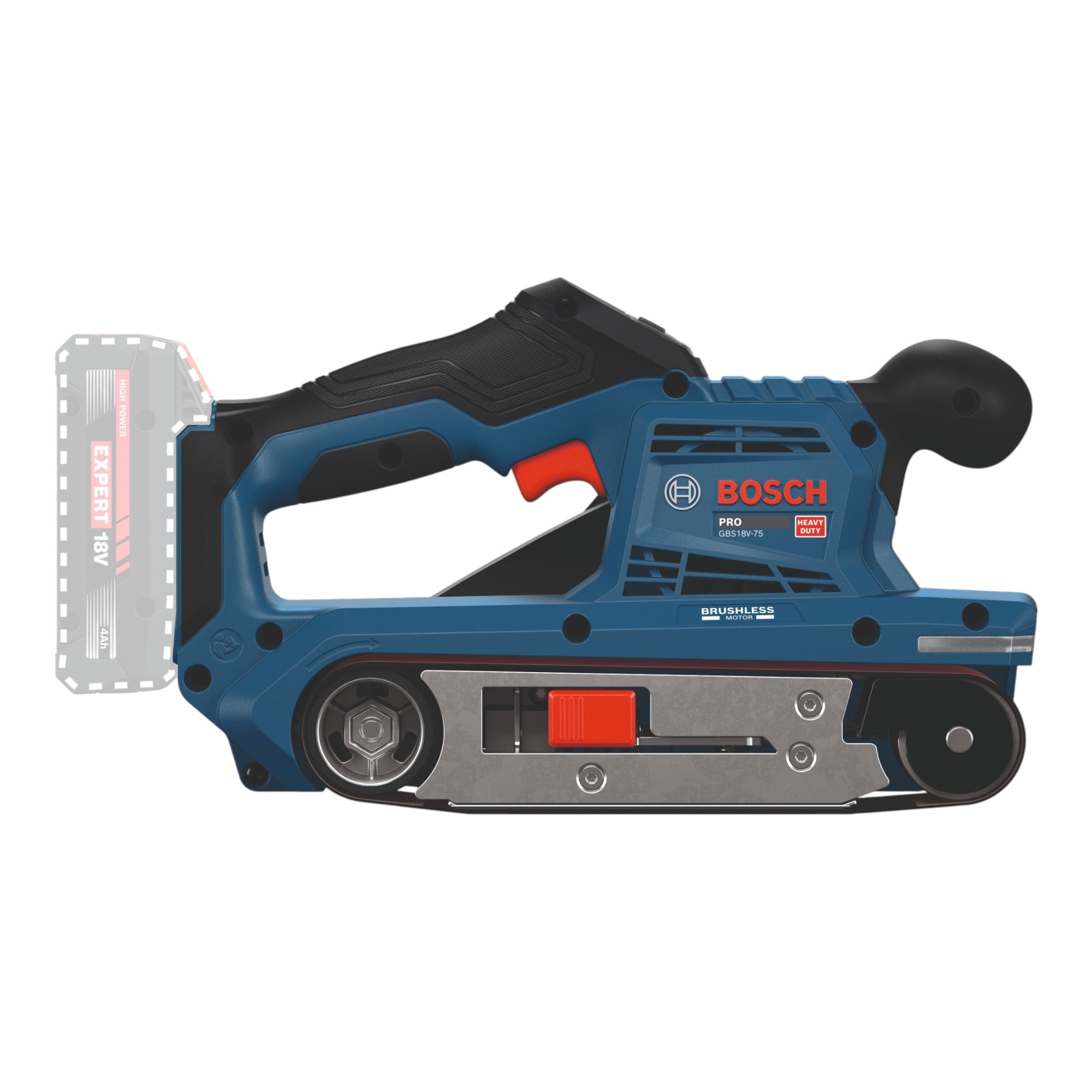 Bosch GBS 18V 75 Akku Bandschleifer 18 V 76 x 533 mm Brushless 1x Akku 4 0 Ah ohne Ladegeraet 1 - toolbrothers