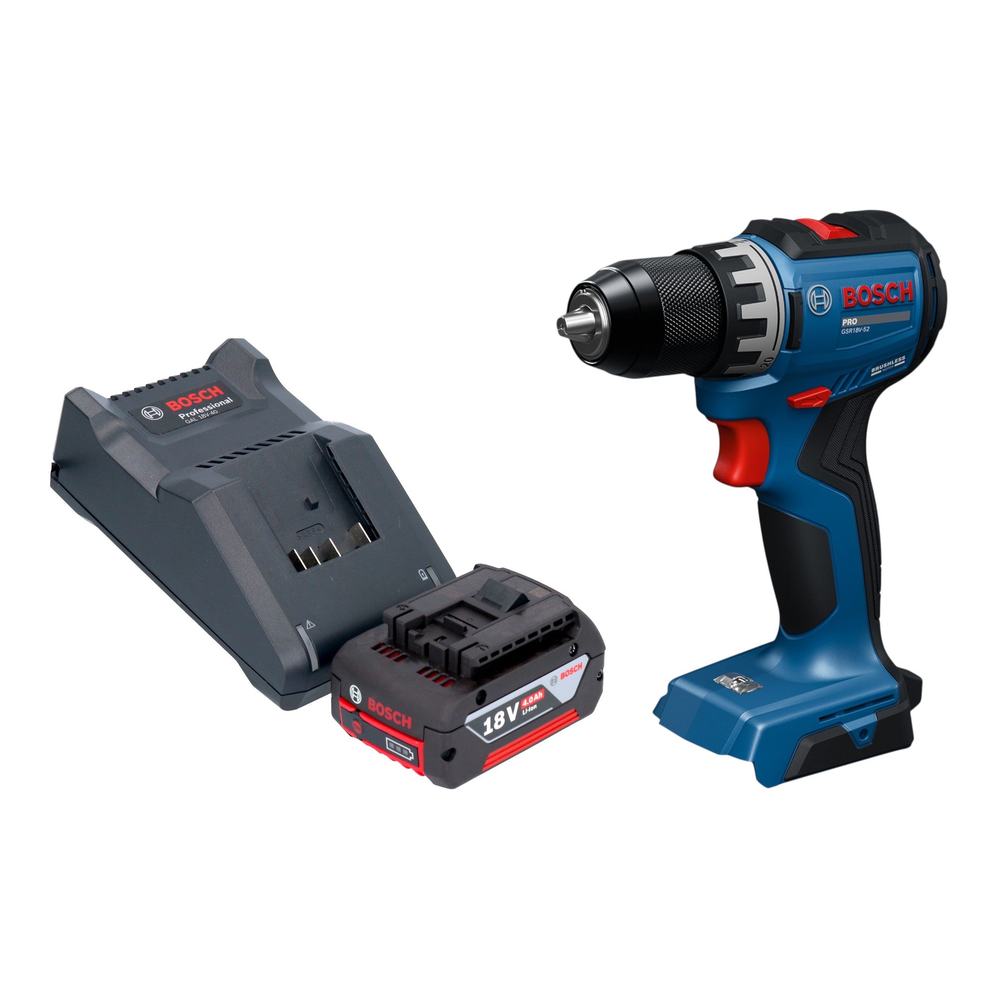 Bosch GSR 18V 52 Professional Akku Bohrschrauber 18 V 70 Nm Brushless 1x Akku 4 0 Ah Ladegeraet 0 - toolbrothers