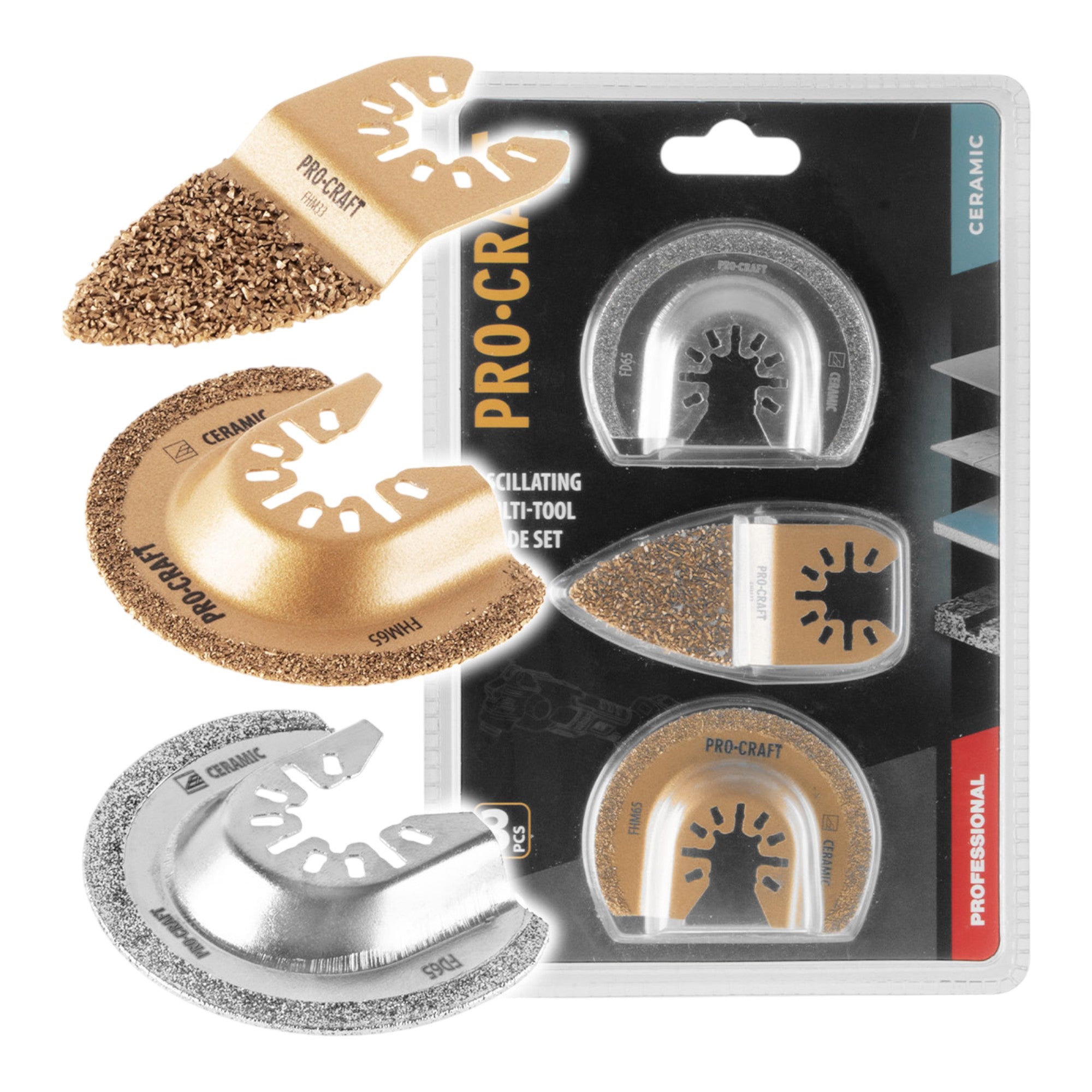 Procraft MB2 Zubehoer Set 3 tlg fuer oszillierende Multifunktionswerkzeuge 0 - toolbrothers