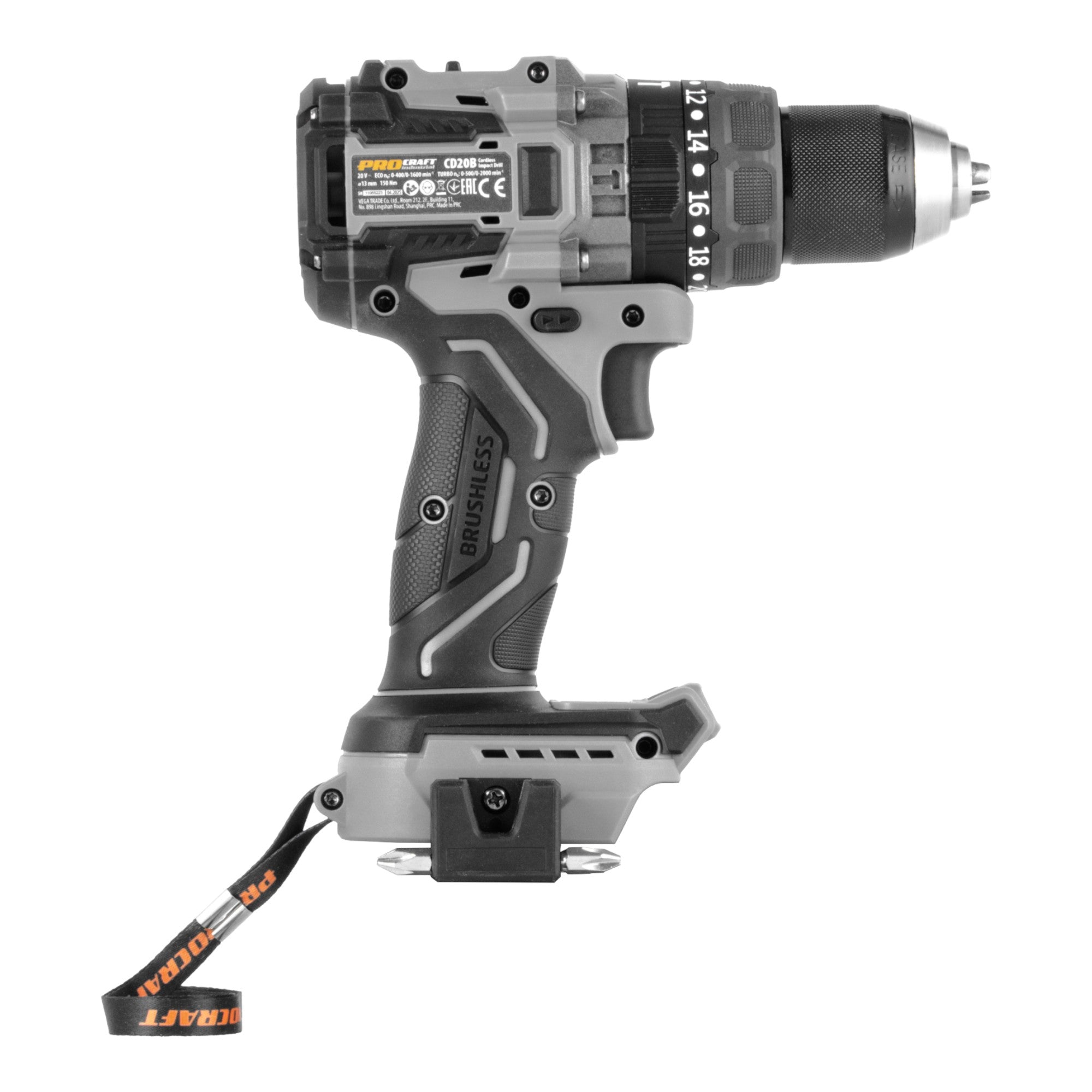 Procraft Industrial CD20B BB Akku Schlagbohrschrauber 20 V 150 Nm Brushless 2x Akku 4 0 Ah Ladegeraet RHINO Toolcase 4 - toolbrothers