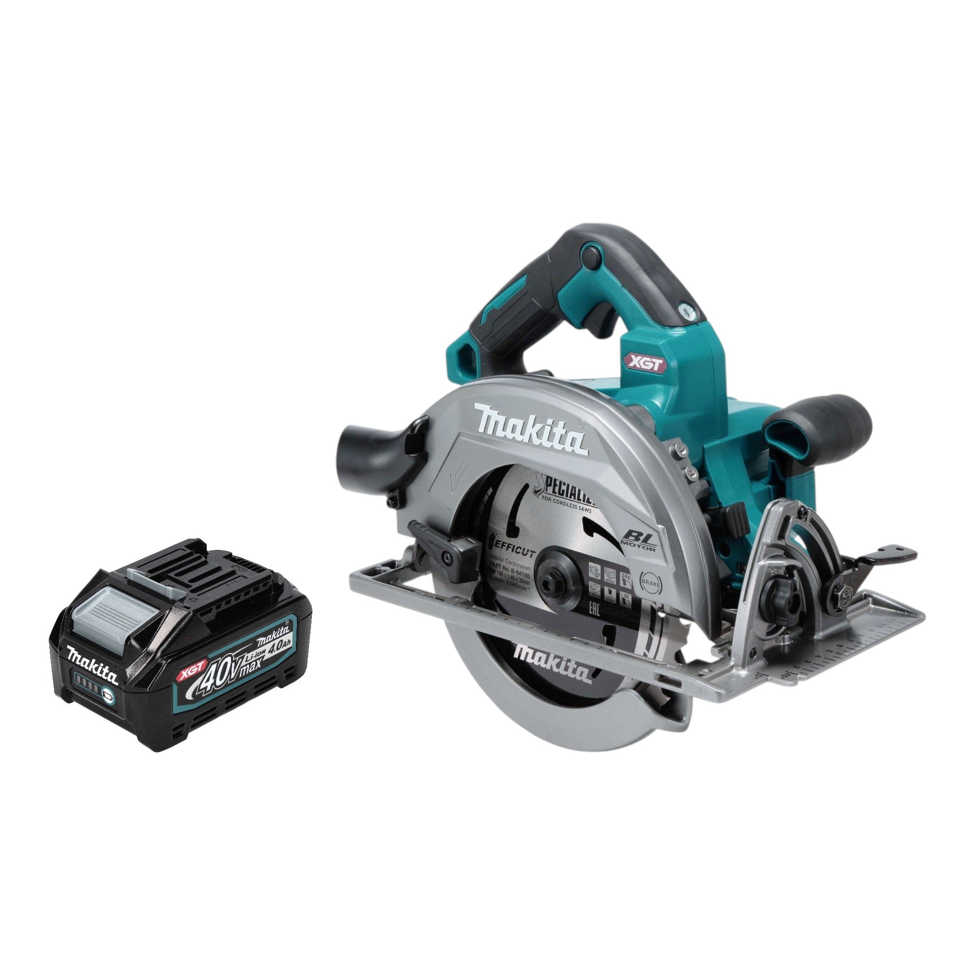 Makita HS 003 GM1 Akku Handkreissaege 40 V max 190 mm Brushless 1x Akku 4 0 Ah ohne Ladegeraet 0 - toolbrothers