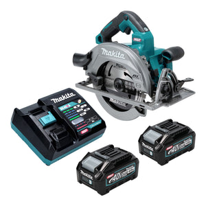 Makita HS 003 GM201 Akku Handkreissäge 40 V max. 190 mm Brushless + 2x Akku 4,0 Ah + Ladegerät