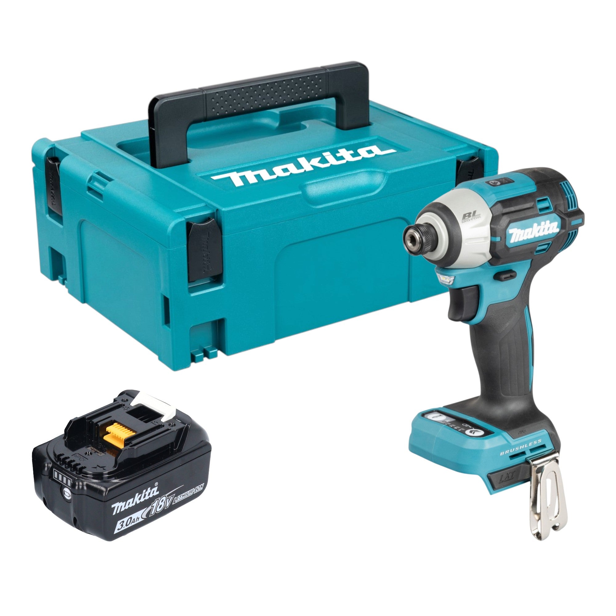 Makita DTD 201 F1J Akku Schlagschrauber 18 V 210 Nm Brushless 1x Akku 3 0 Ah Makpac ohne Ladegeraet 0 - toolbrothers