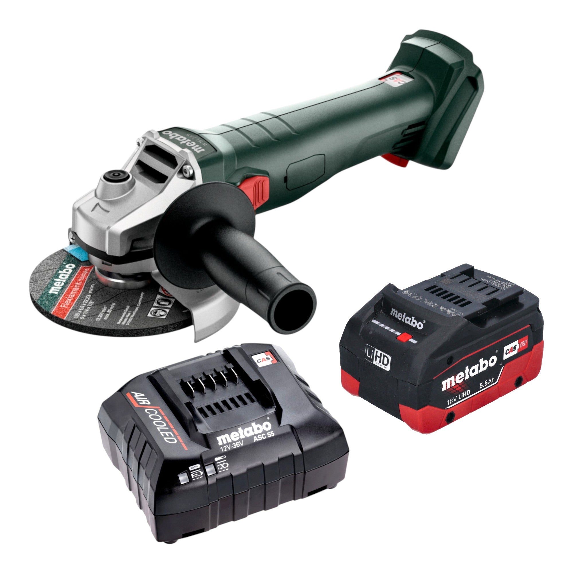 Metabo W 18 7 125 Akku Winkelschleifer 18 V 125 mm 1x LiHD Akku 5 5 Ah Ladegeraet 0 - toolbrothers