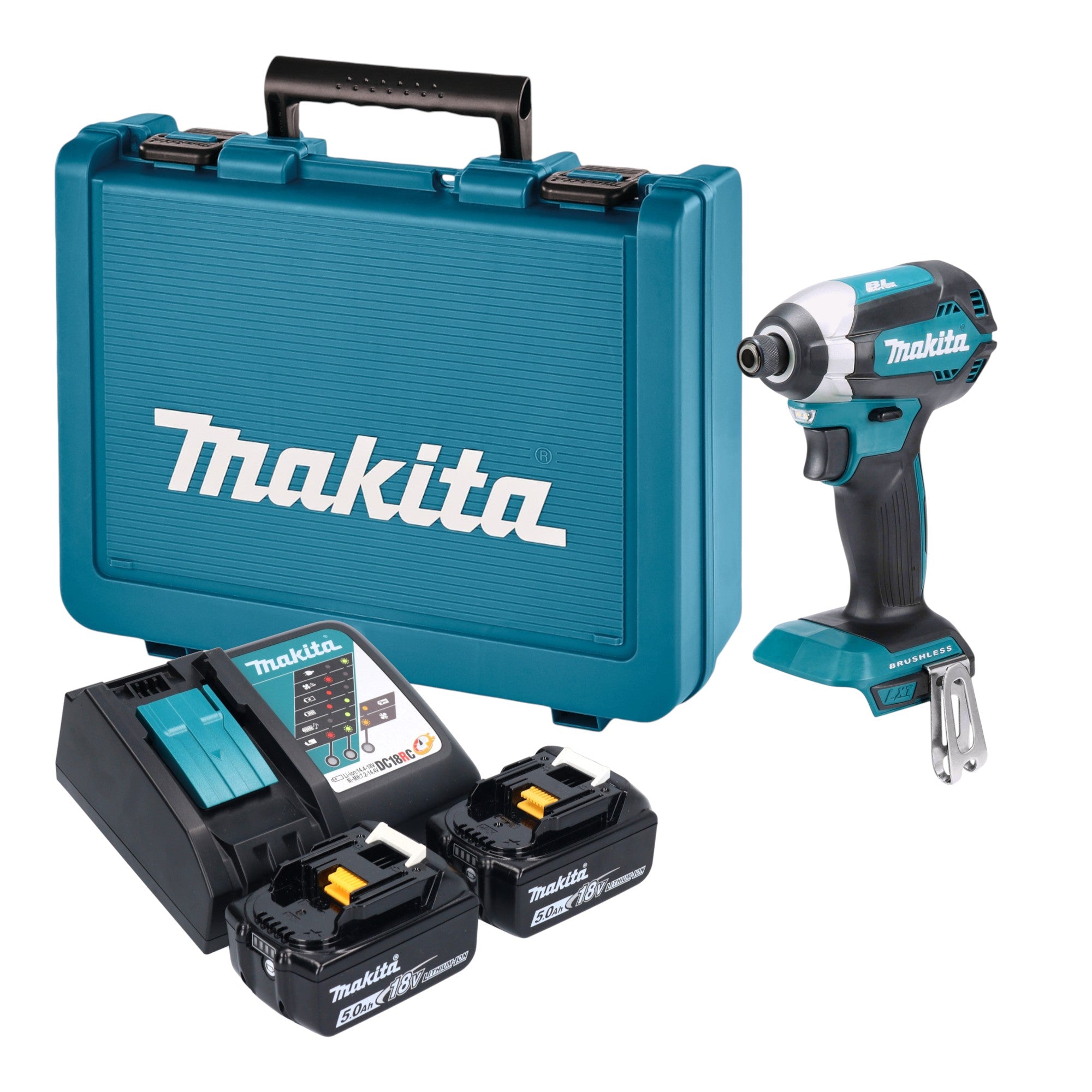 Makita DTD 153 RTE Akku Schlagschrauber 18 V 170 Nm 1 4 Brushless 2x Akku 5 0 Ah Ladegeraet Koffer 0 - toolbrothers