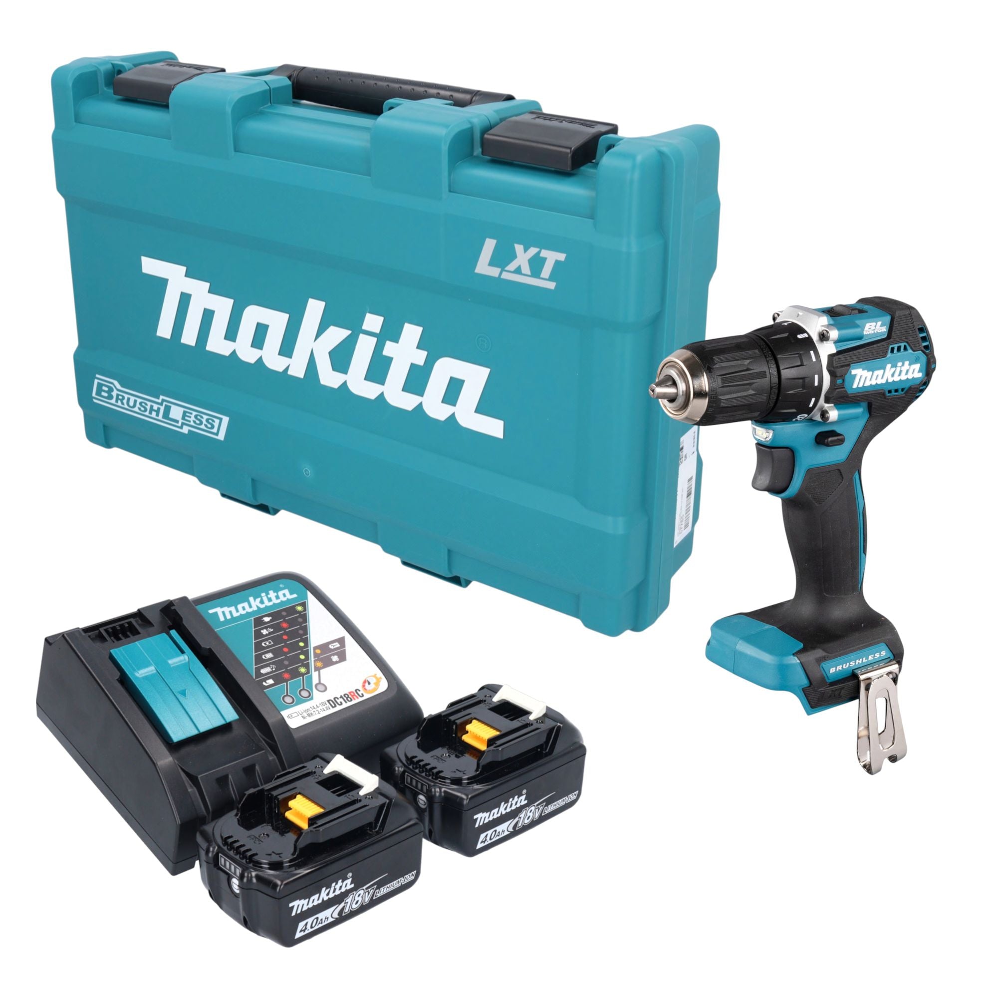 Makita DDF 487 RMK Akku Bohrschrauber 18 V 40 Nm Brushless 2x Akku 4 0 Ah Ladegeraet Koffer 0 - toolbrothers