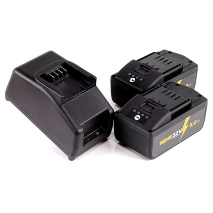 REMS Akku Set Power Pack 21,6V (22V max) mit 2x Akku 5,0Ah + Ladegerät 90W ( 571591 ) - Toolbrothers