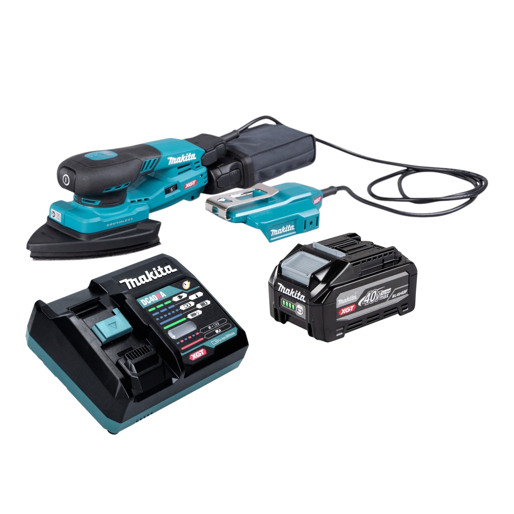Makita BO 006 CGU101 Akku Deltaschleifer 40 V max 100 x 150 mm 3 0 mm Hub Brushless 1x Akku 4 0 Ah Ladegeraet 0 - toolbrothers