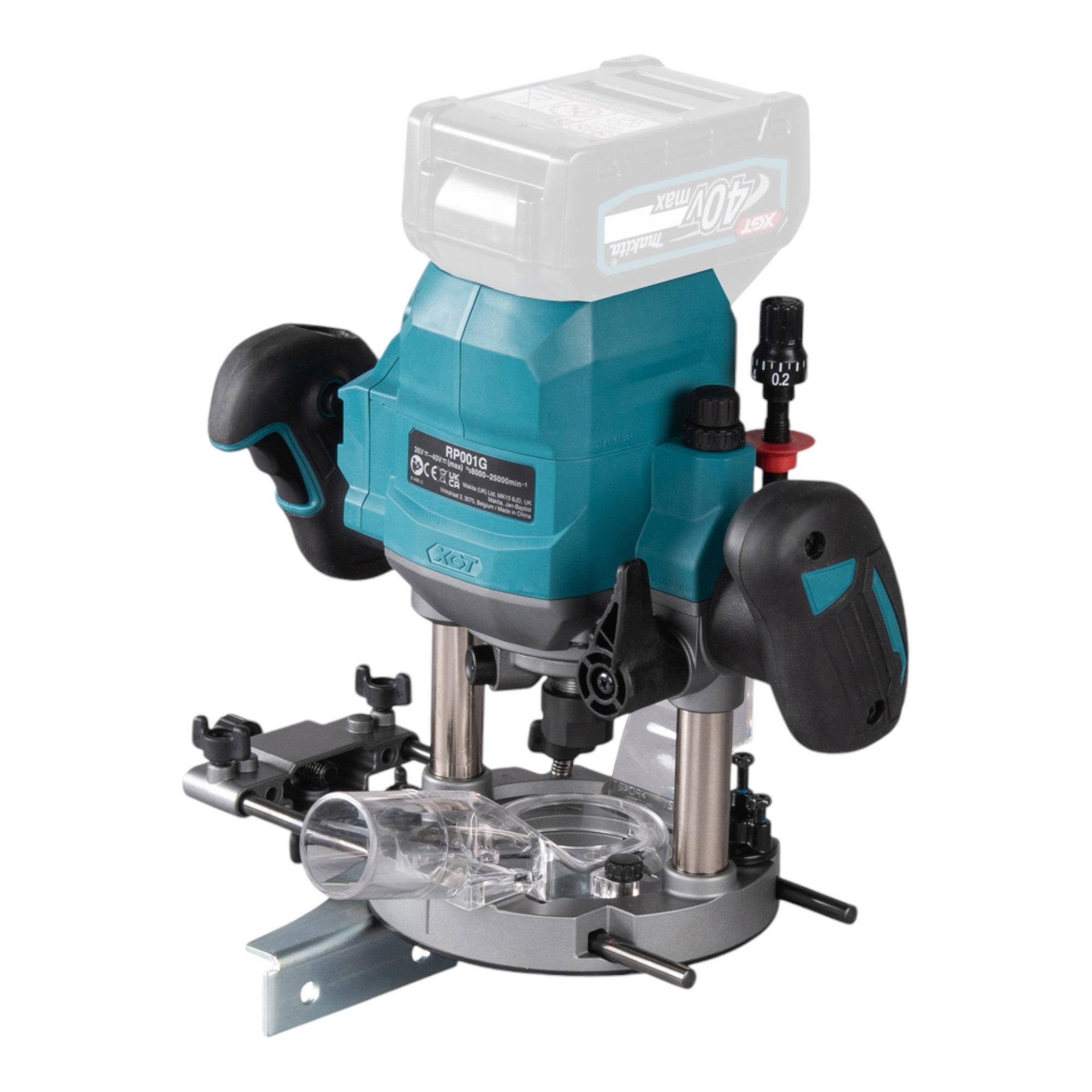 Makita RP 001 GU1 Akku Oberfraese 40 V max 12 mm Brushless 1x Akku 4 0 Ah ohne Ladegeraet 2 - toolbrothers