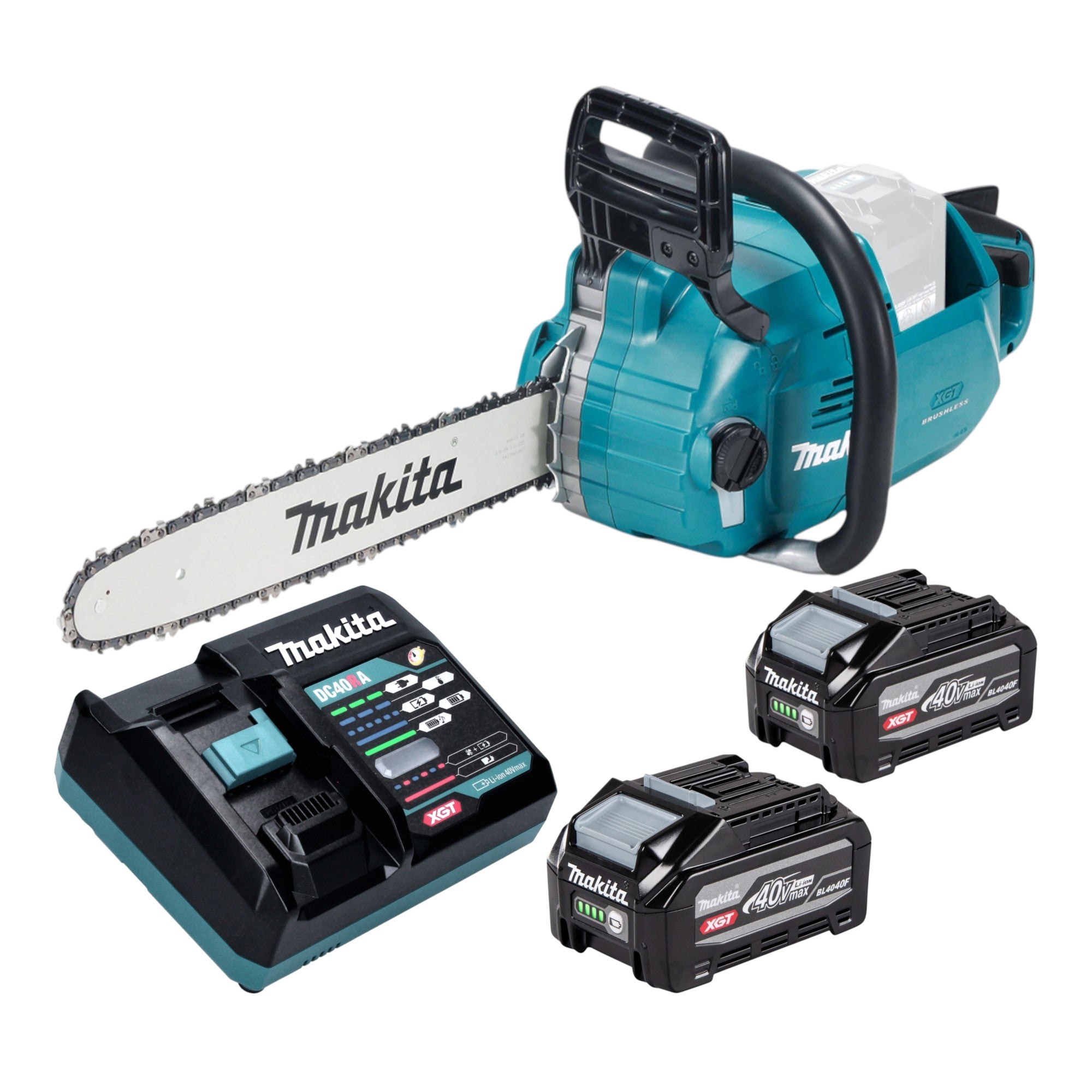 Makita UC 016 GU201 Akku Kettensaege 40 V max 40 cm Brushless 2x Akku 4 0 Ah Ladegeraet 0 - toolbrothers