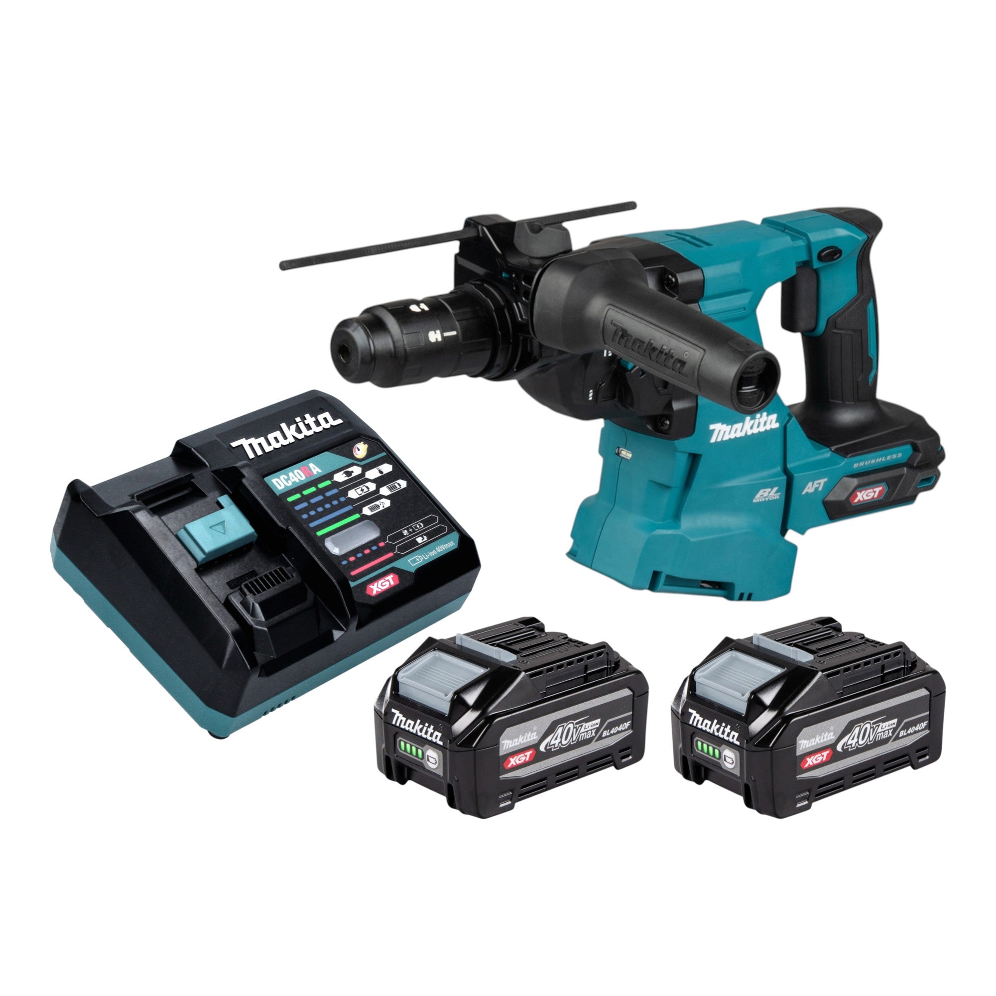 Makita HR 012 GU201 Akku Kombihammer 40 V max 3 3 J SDS plus Brushless 2x Akku 4 0 Ah Ladegeraet 0 - toolbrothers